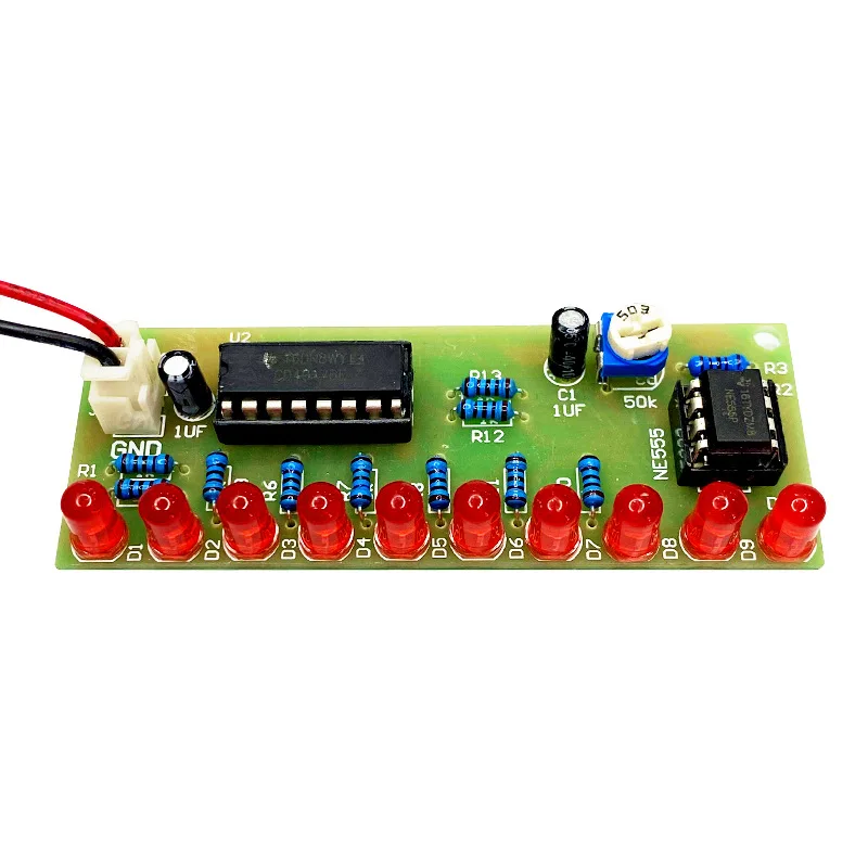 NE555 + CD4017 Praktijk Learing Kits Led Knipperende Lichten Module Elektronische Suite Lsd-10 3-4.5V Diy voor Arduino