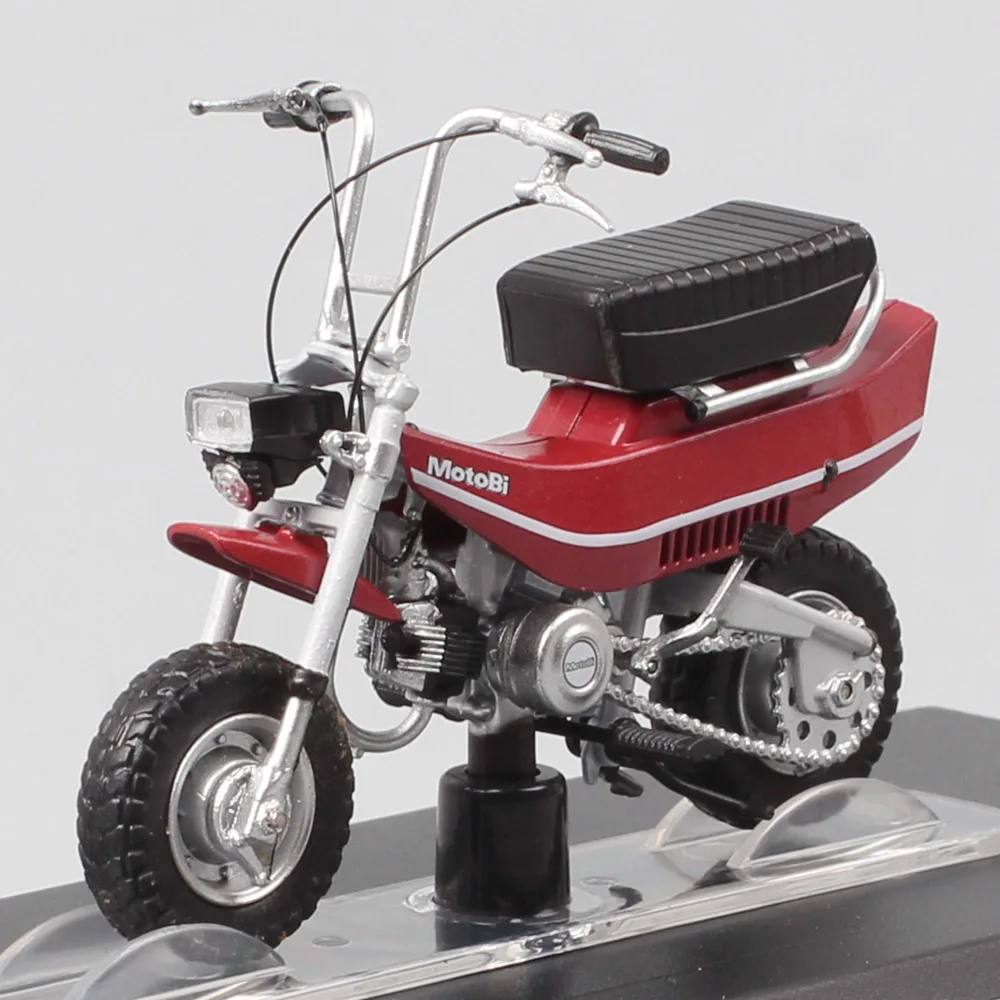 Classic 1:18 Scale Tiny Motobi Caddy 50cc Moped Model Scooter Diecast Vehicles Bike Toy Motorcycle Collection Red