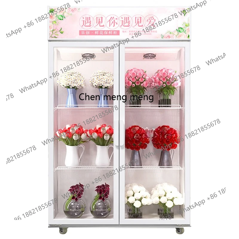 خزانة حفظ الطعام الطازجة المبردة بالفواكه، خزانة عرض مبردة بالهواء، خزانة عرض، ثلاجة بباب مزدوج