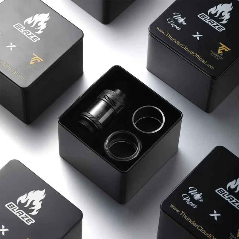 العلامة التجارية الجديدة السجائر الإلكترونية البخاخة ThunderCloud Blaze Max Pro RTA 5.5/8.5 مللي سطح الملف المزدوج 28 مللي متر خزان مع مايك Vapes