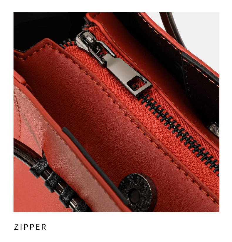 Damen-Handtasche aus Glattleder mit Rundem Ringgriff, Elegante Henkeltasche, Damen-Umhängetasche für Arbeit und Alltag – Detail 16