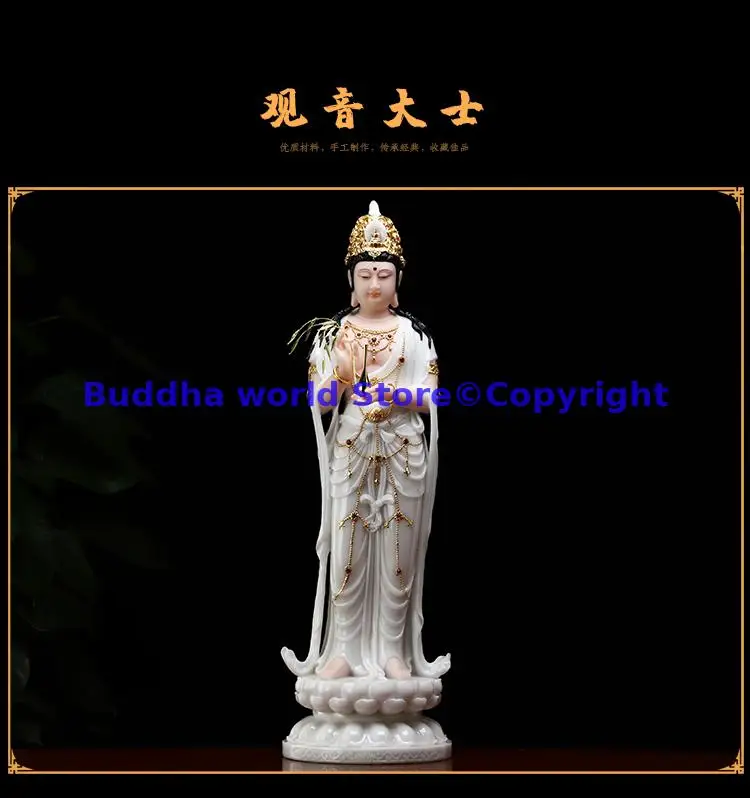 48CM Large Southeast Asia Buddhism High grade Buddha statue goddess Guanyin buddha statue HOME shrine Efficacious protection