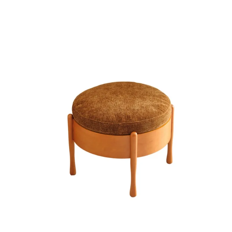 

Light luxury, small round stool, retro home entrance shoe changing stool, a few side tables