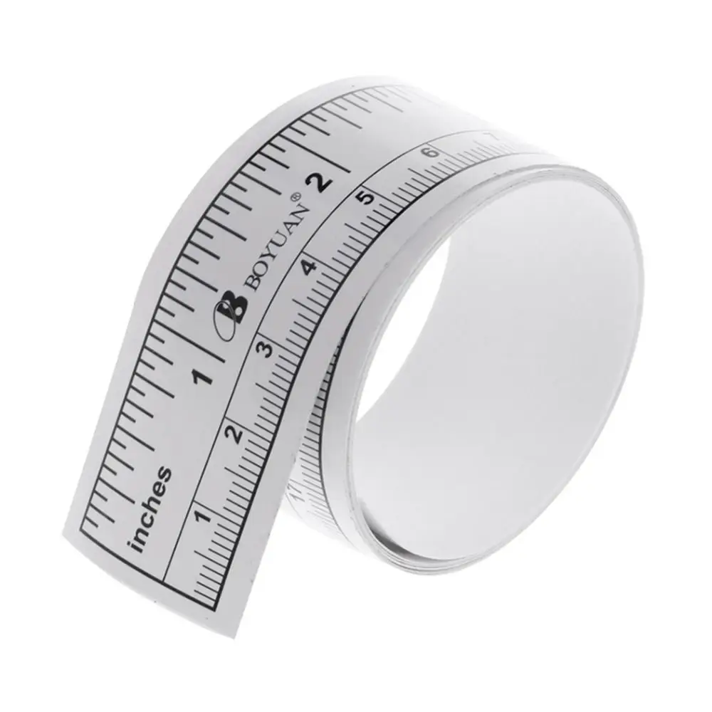 5Pcs Drafting Table Metric Scale Imperial Sewing Machine Sticker Measuring Tape Vinyl Ruler Self-Adhesive