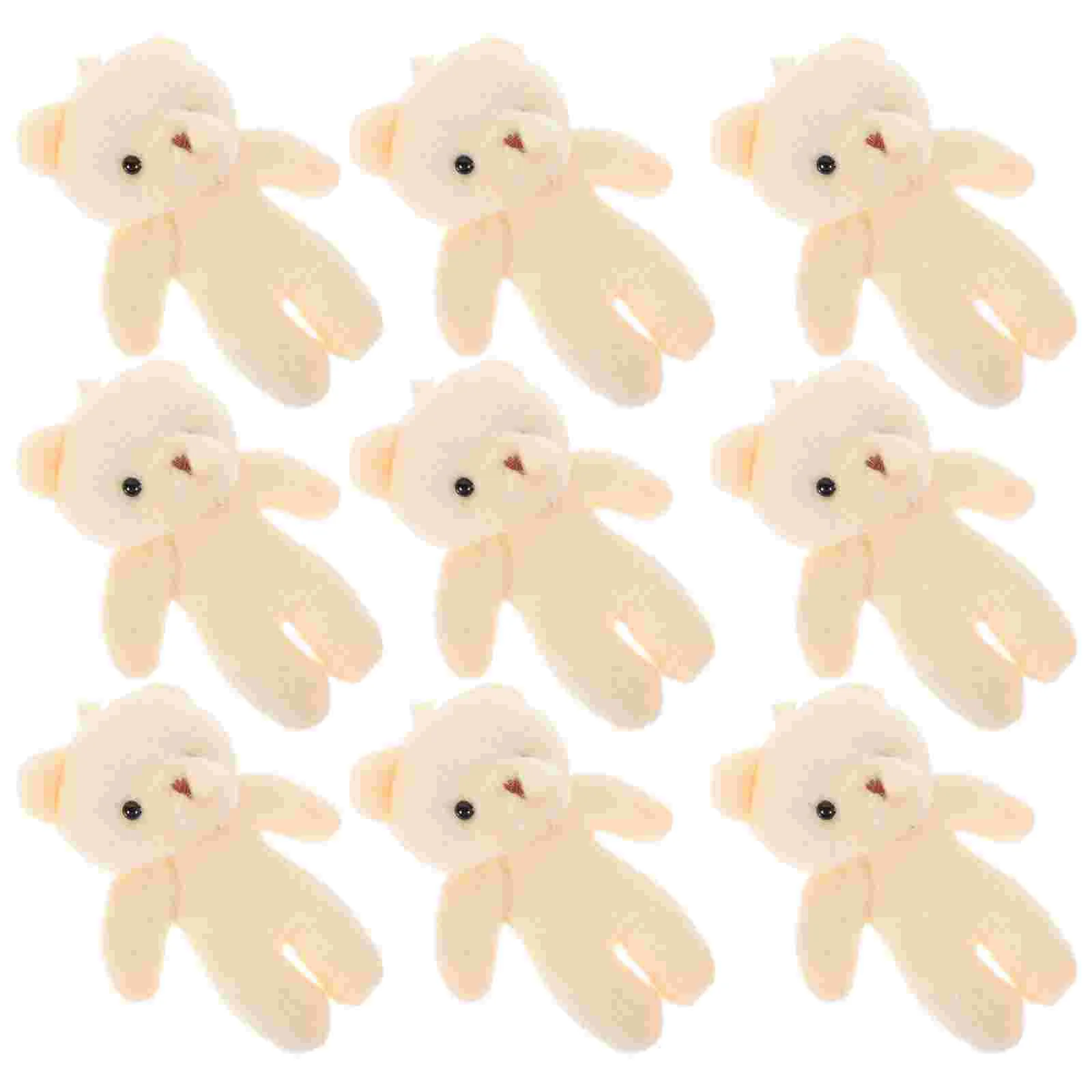 12 Pcs Mini Keychain Tiny Bears Adorable Figurines Kids Toys Suspending Bag Supplies Decorative Wear-resistant