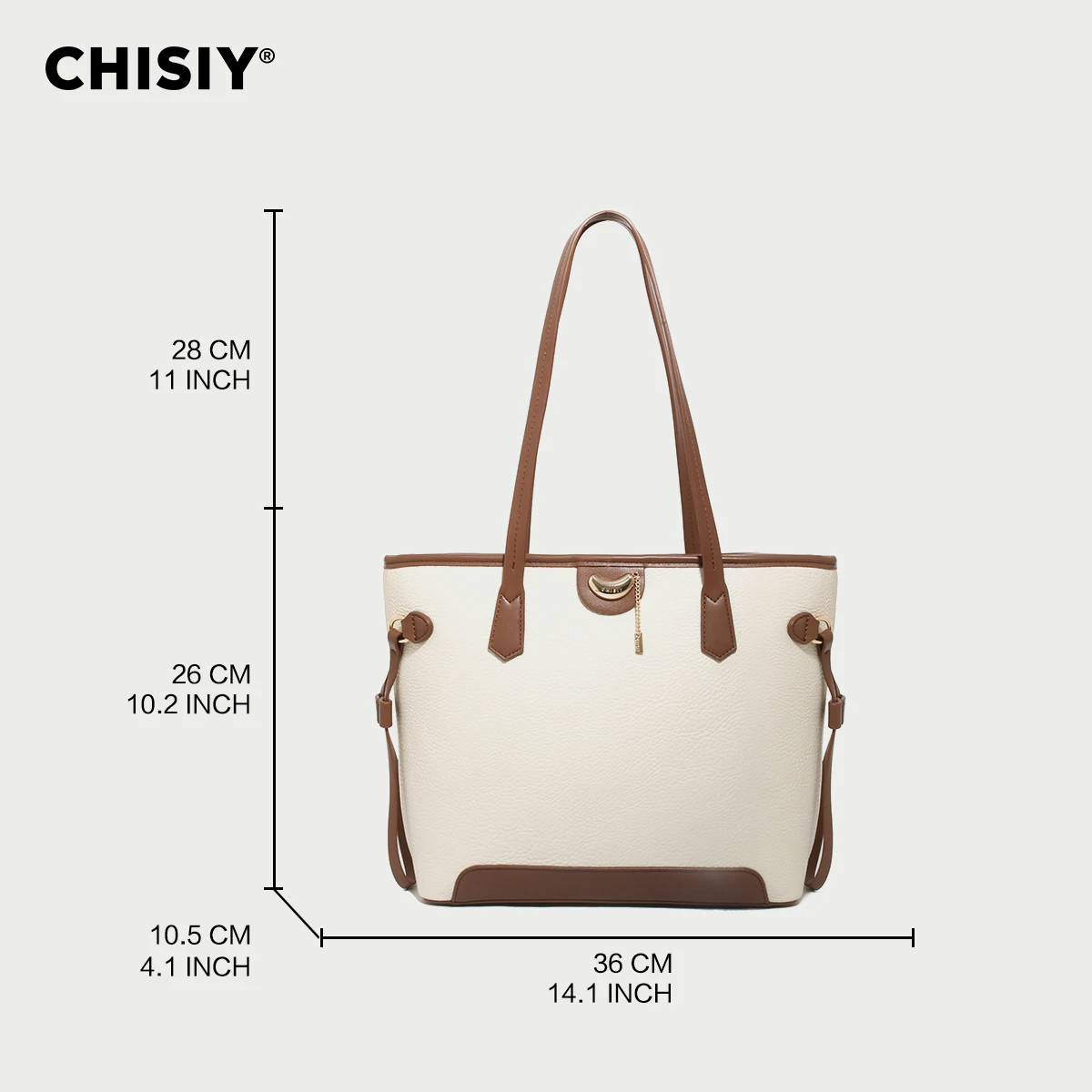 1 pc CHISIY Original Handmade Tote Bag,Shoulder Bag,Weekender Bag,Spring, Summer White Bag,Vintage Preppy Chic Bag for Work