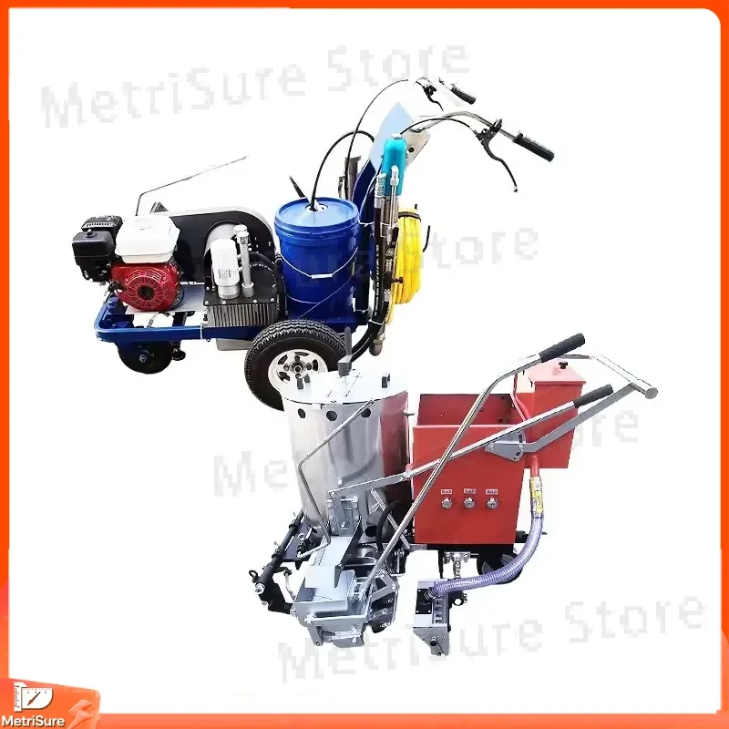 Purpose Hand Push Road Marking Cold Spray and Hot Melt Line Striping Equipment 100kg Capacity for Pavement