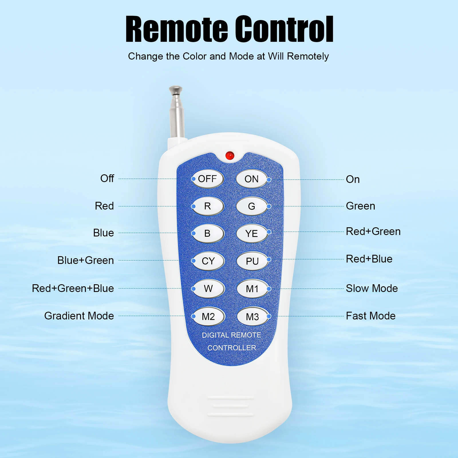 Lumière de piscine LED RVB 36 W/45 W IP68 étanche avec télécommande 7 couleurs et 3 modes pour piscines