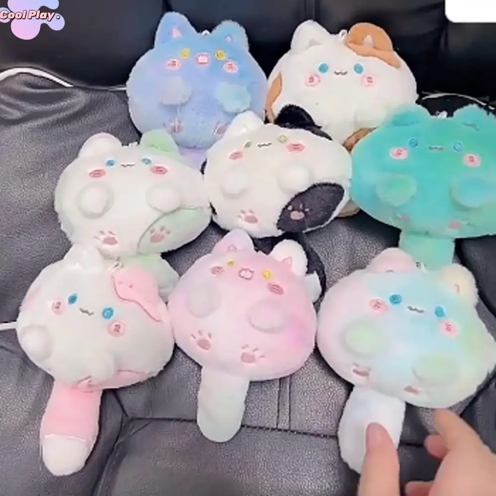 

Pendant Long Tailed Cat Plush Keychain Cartoon Squeak Cat Soft Tail Plush Toy Kawaii Cute Soft Stuffed Cat Keyring