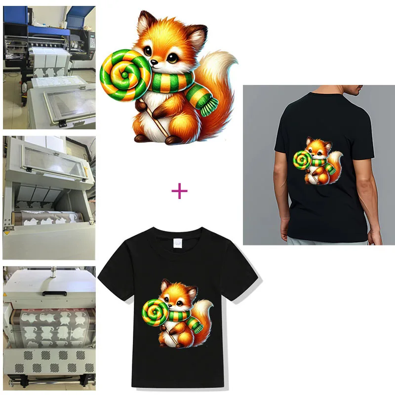 Kids Sweet  Animal Flower Koala Iron On Heat Transfer Sticker For Clothes Pinted Vinyl Thermal Appliques Washable T-Shirt Decal