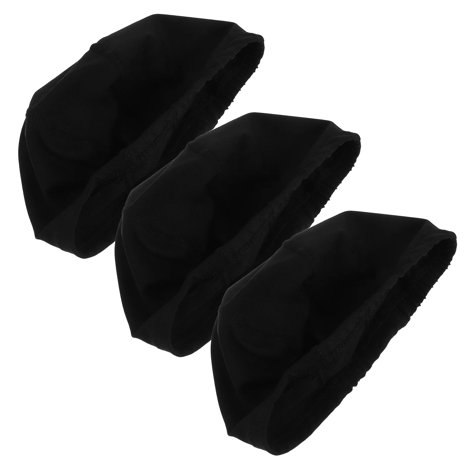 3Pcs 빠른 건조 수영 모자 폴리에스테르 직물 긴 짧은 머리를 위한 고탄성 남여 수영 모자 수영장 훈련 해변