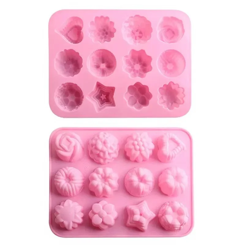 Rubber mold, chocolate jelly cake, pudding mooncake mold, easy to demold DIY handmade soap rice cake mold