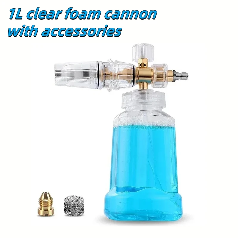 1L High Pressure Foam Cannon with Adjustable Nozzle 1/4