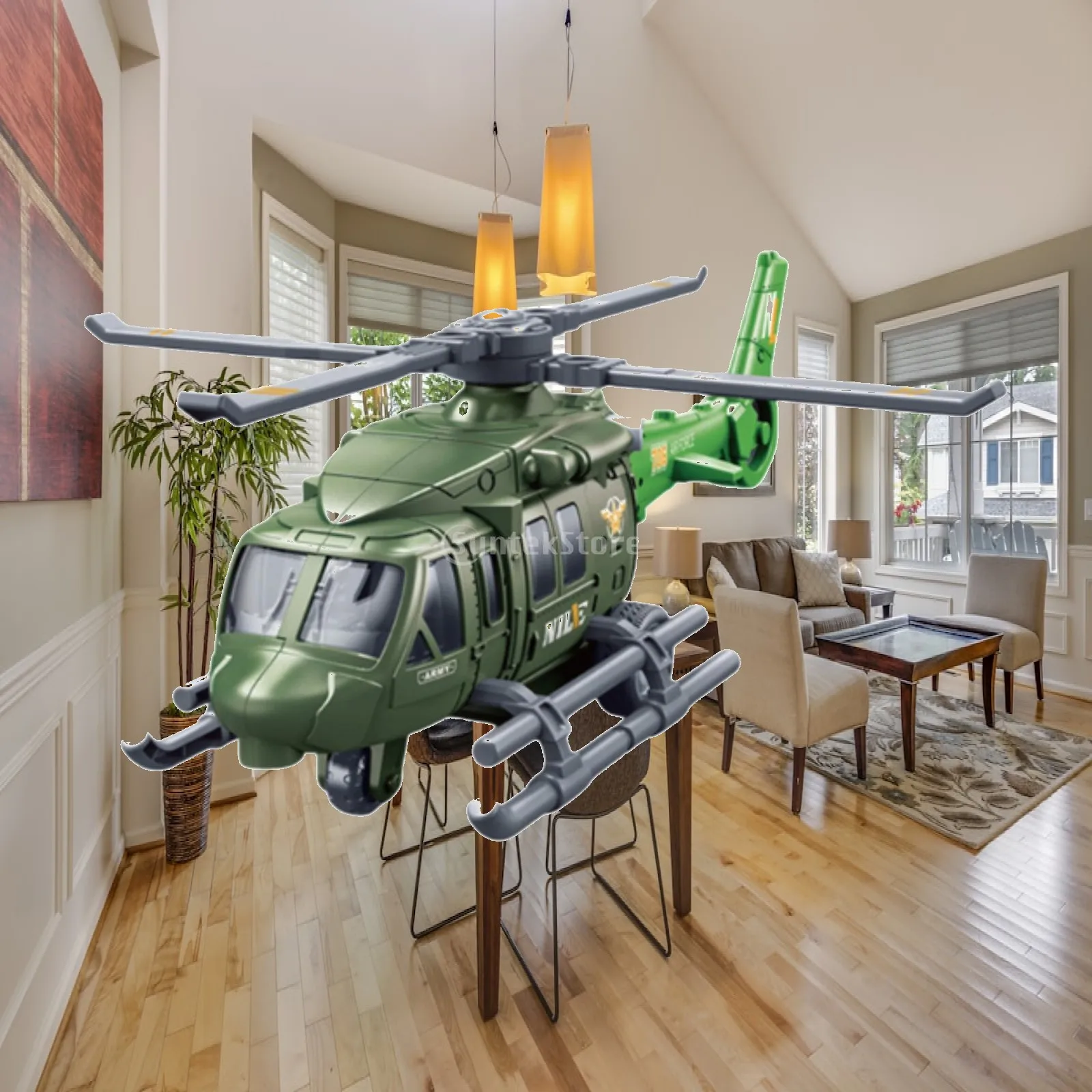 ヘリコプターモデルおもちゃ-デスクトップ装飾-シミュレーションオーナメント-パーティーグッズ-航空ごっこ遊び-飛行機モデル-ホリデープレゼント-子供向け