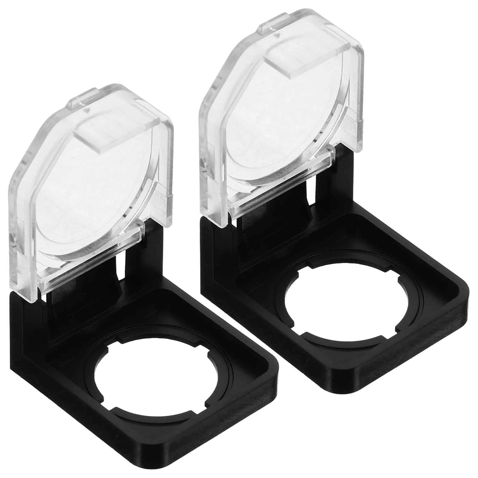 

2pcs Plastic Switch Cover Guards Push Safety Cover Power Button Protector Durable Waterproof Easy Installation Compatible Decor