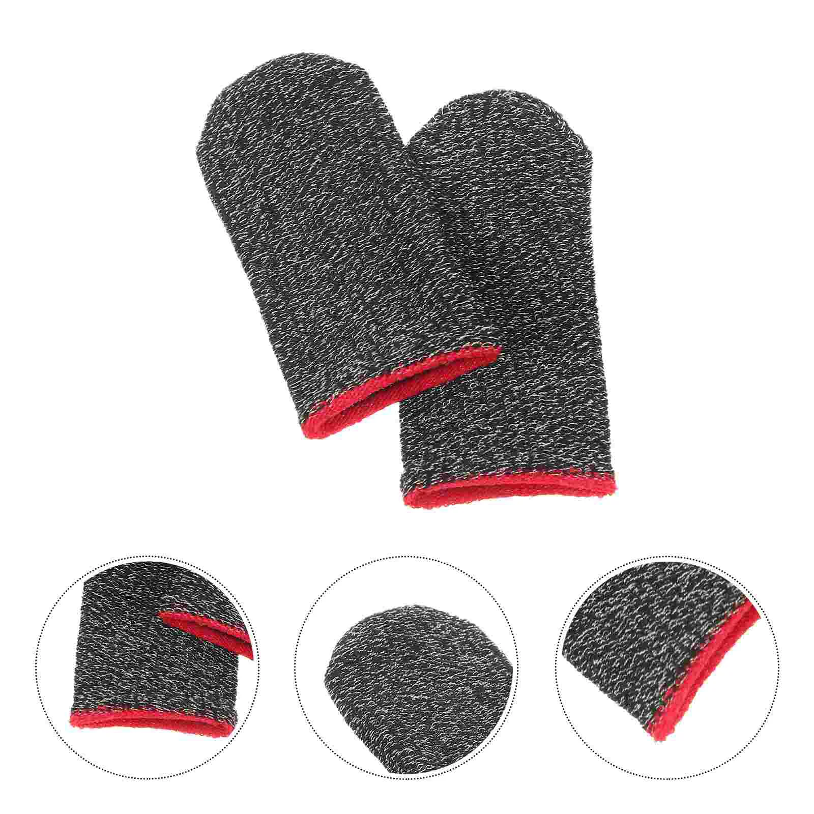 Fingerling Mobile Game Cot Mittens Covers Protection for Tips Tape Black Gaming Sleeve