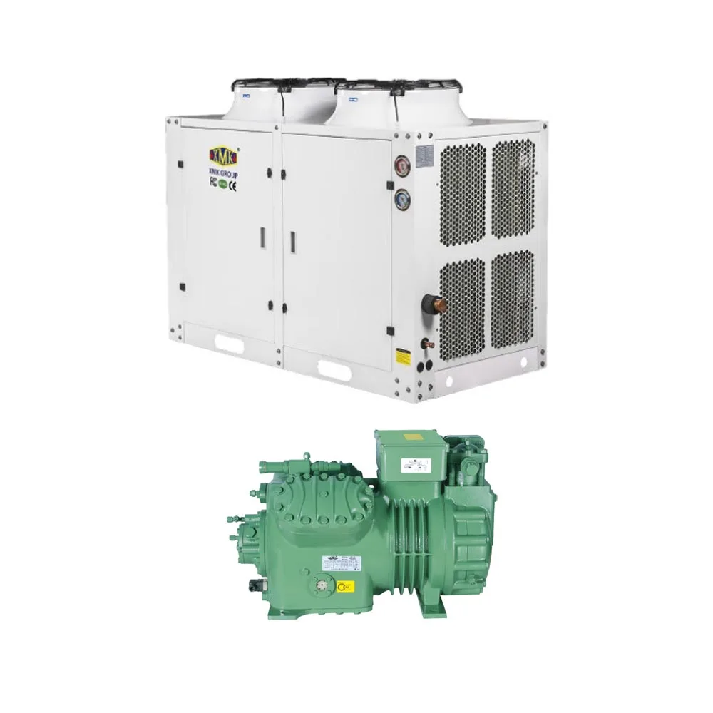 Condensing Unit with 5HP Scroll Compressor Low temp R404A BUB05 box-type chiller top-blower for Cold Room 50 square meter space