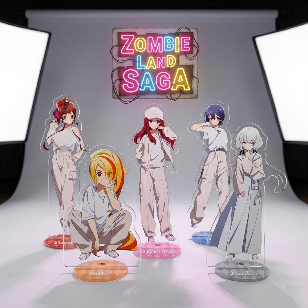 Figura acrílica de 15 cm de Junko Sakura Saki de la versión Zombie de la serie Anime Zombie Land Saga, llavero, figura decorativa para escritorio, regalo para fans.