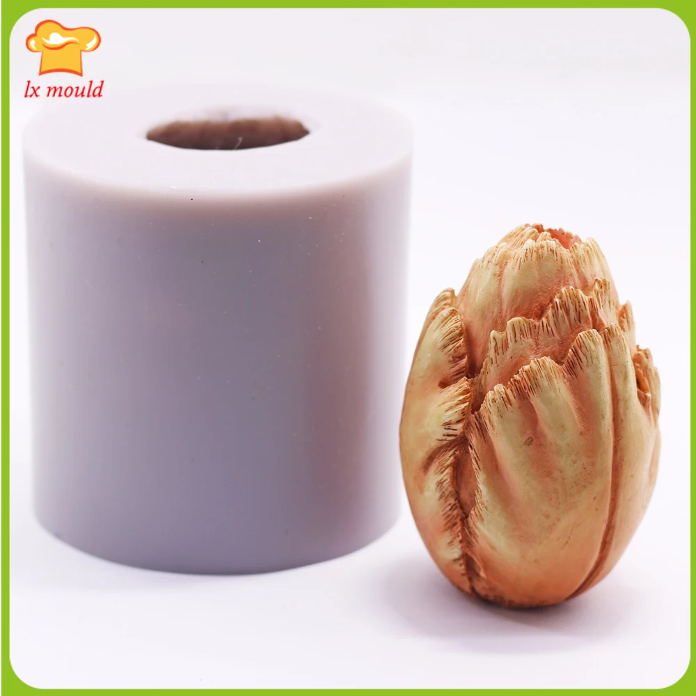 

3D Flower Bud Silicone Candle Mould Tulip Cake Baking DIY Soap Mold Sugarcraft Decor