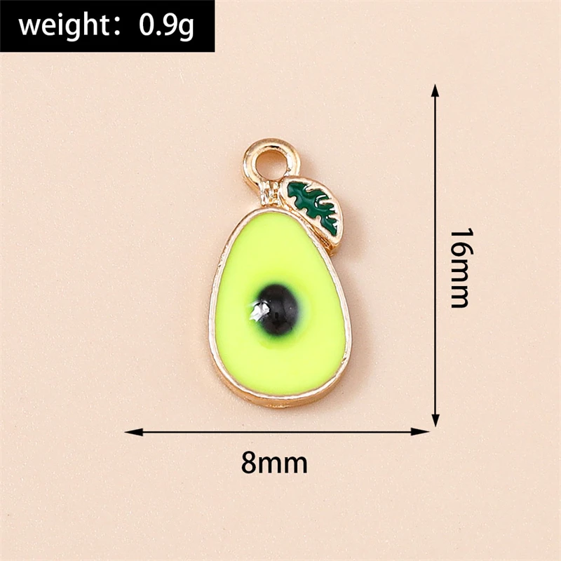 20 Stück Niedliche Gemischte Frucht-Anhänger Emaille Erdbeer-Trauben-Kirsch-Charms für Schmuckherstellung Halsketten Ohrringe DIY Basteln Geschenk – Detail 11