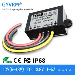 GYVRM 12V to 13.8V 14V DC DC Step Up 1A 2A 3A 4A 5A Non Isolated Boost Power Converter 12 Volts to 13.8 Volts Voltage Regulator