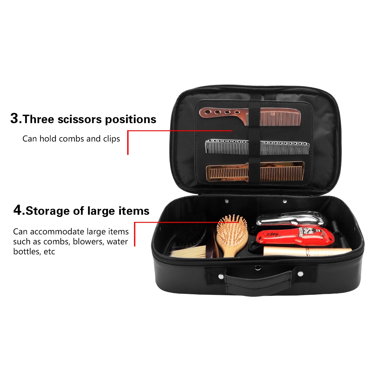 Salon Barber Tool Storage Bag Scissor Bag Beauty Carrying Case Portable Makeup Box Beauty and Hair Products Sorting Bag