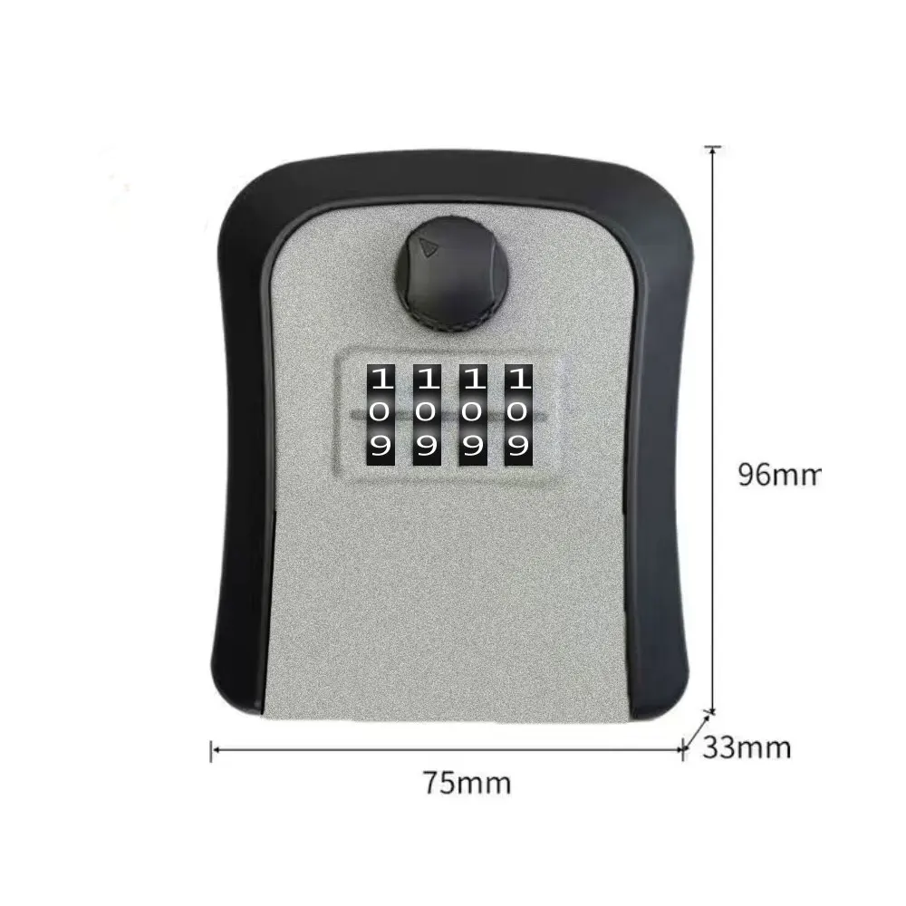 Wall Mount Key Storage Secret Box Organizer 4 Digit Combination Password Security Code Lock No Key Home Key Safe Box