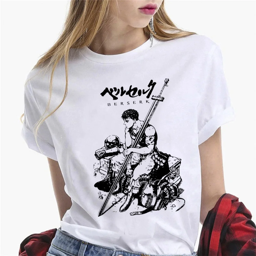 

Berserk t-shirt girl Pop Culture Punk Digital Grunge Colorful kawaii shirt Gothic Trendy University Digital harajuku 2000s