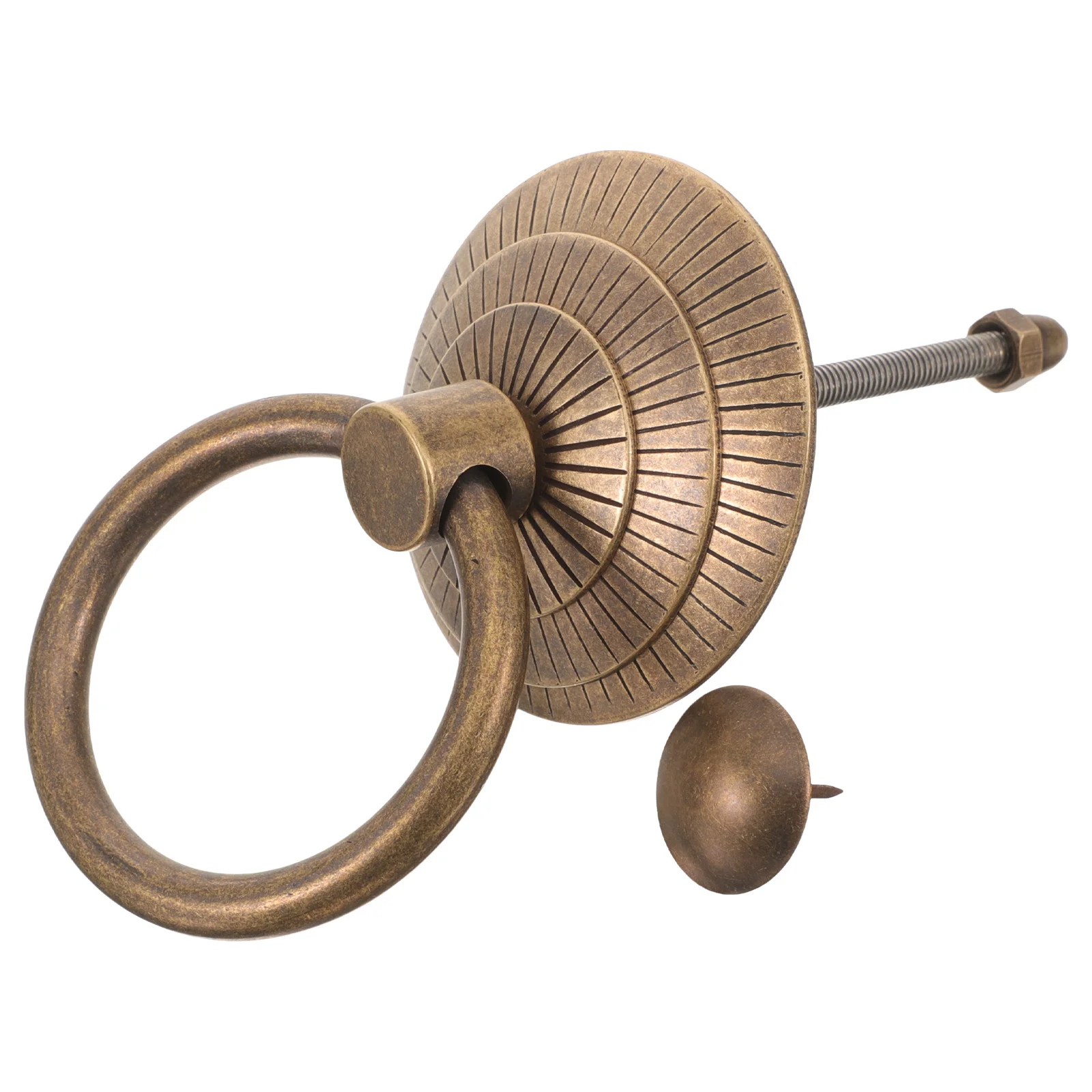 

1pcs Vintage Knocker Retro Metal Gate Handle Brass Front Door Knocker Household Security Decorative Door Handle For