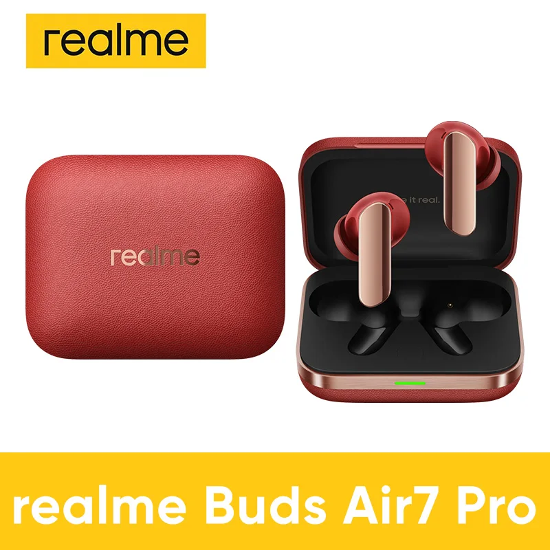 realme Buds Air 7 Pro AI Bluetooth Oordopjes 48 uur Batterijduur hi-res LHDC 5.0 53dB 5000Hz Ruisonderdrukking BT 5.4 IP55 Nieuw