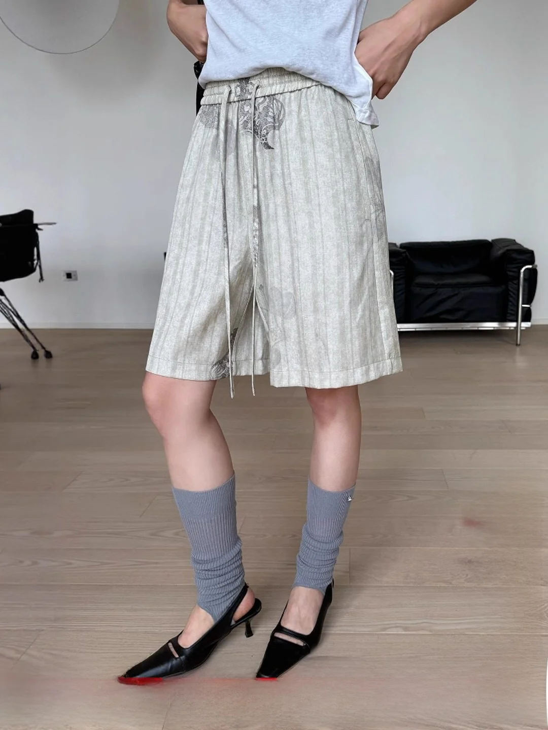 

Brand Plant Print Dstring Casual orts DEARSOCUTE Buy Hand Store Original Sle Loose Fit Straight Leg orts