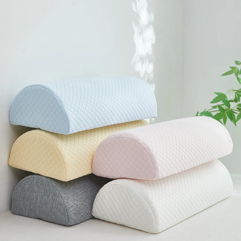 Knitted Beauty Salon Memory Foam Semi-Circular Footrest Pillow  All Seasons Massage Therapy Shampoo Neck Pillow Headrest