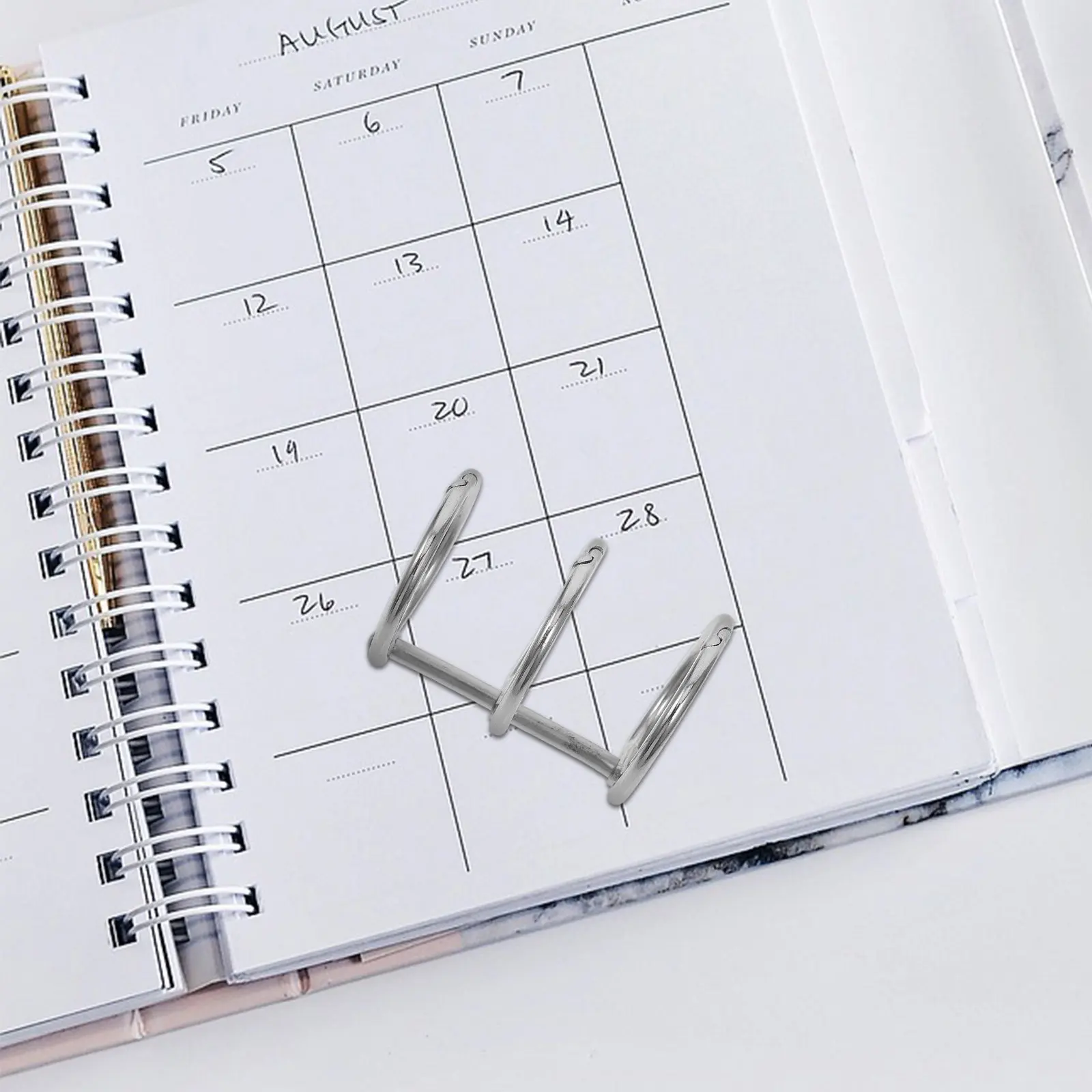 

20 шт. износостойких металлических зажимов-кольцев 20 мм с 3 отверстиями для бумаги, рукоделия и повседневной организации