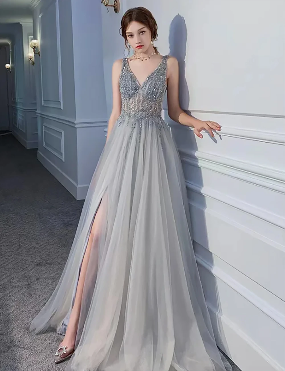 

Customized Prom Dresses Beaded beaded Appliques sequined Birthday Gowns Crystals Evening Formal Party Second Reception 2025