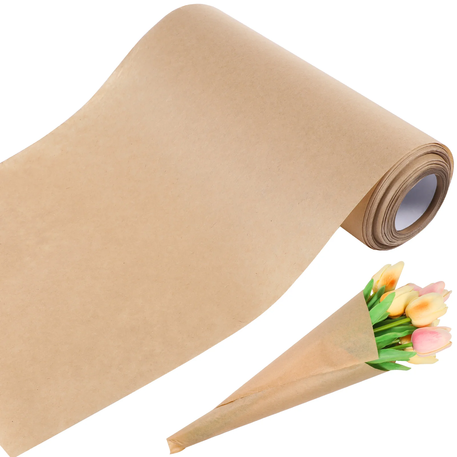 Kraft Paper Craft Flower Packaging Floral Wrapping Bouquet Brown For Packing Flowers