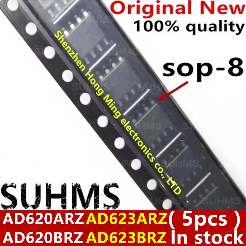 (5 stuk) 100% Nieuwe AD620A AD620B AD623A AD623B AD620ARZ AD620BRZ AD623ARZ AD623BRZ sop-8