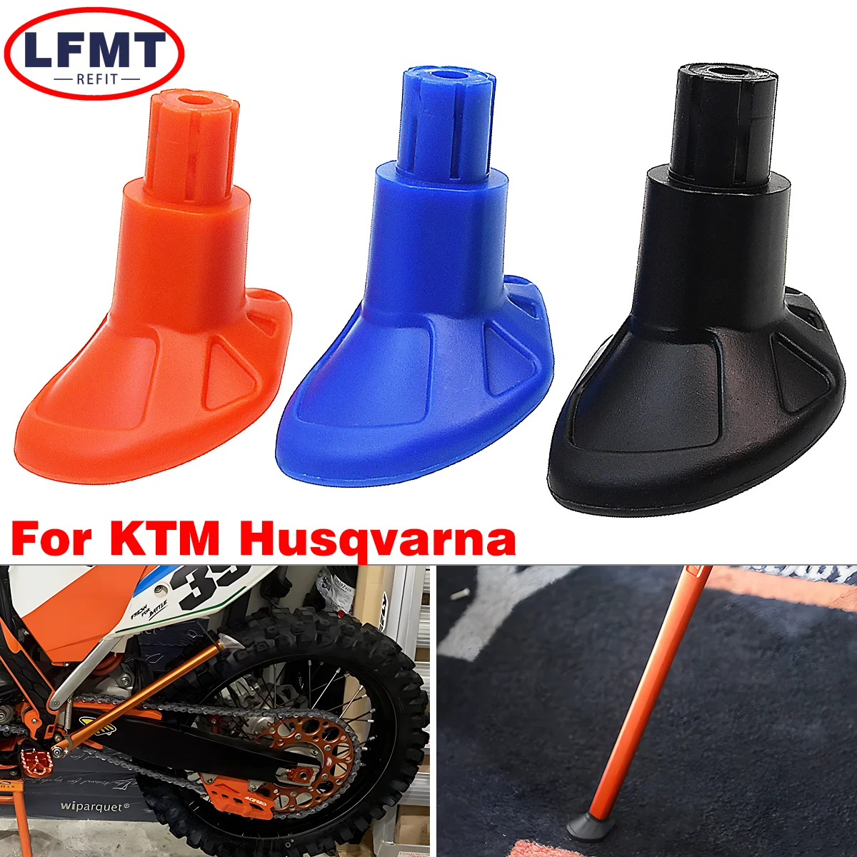 Motorcycle ABS Plastic Side Stand Kick Stand Base Foot For KTM 150 200 250 300 450 500 XC XCW XCF EXC EXCF TE FE TX FX 2008-2024