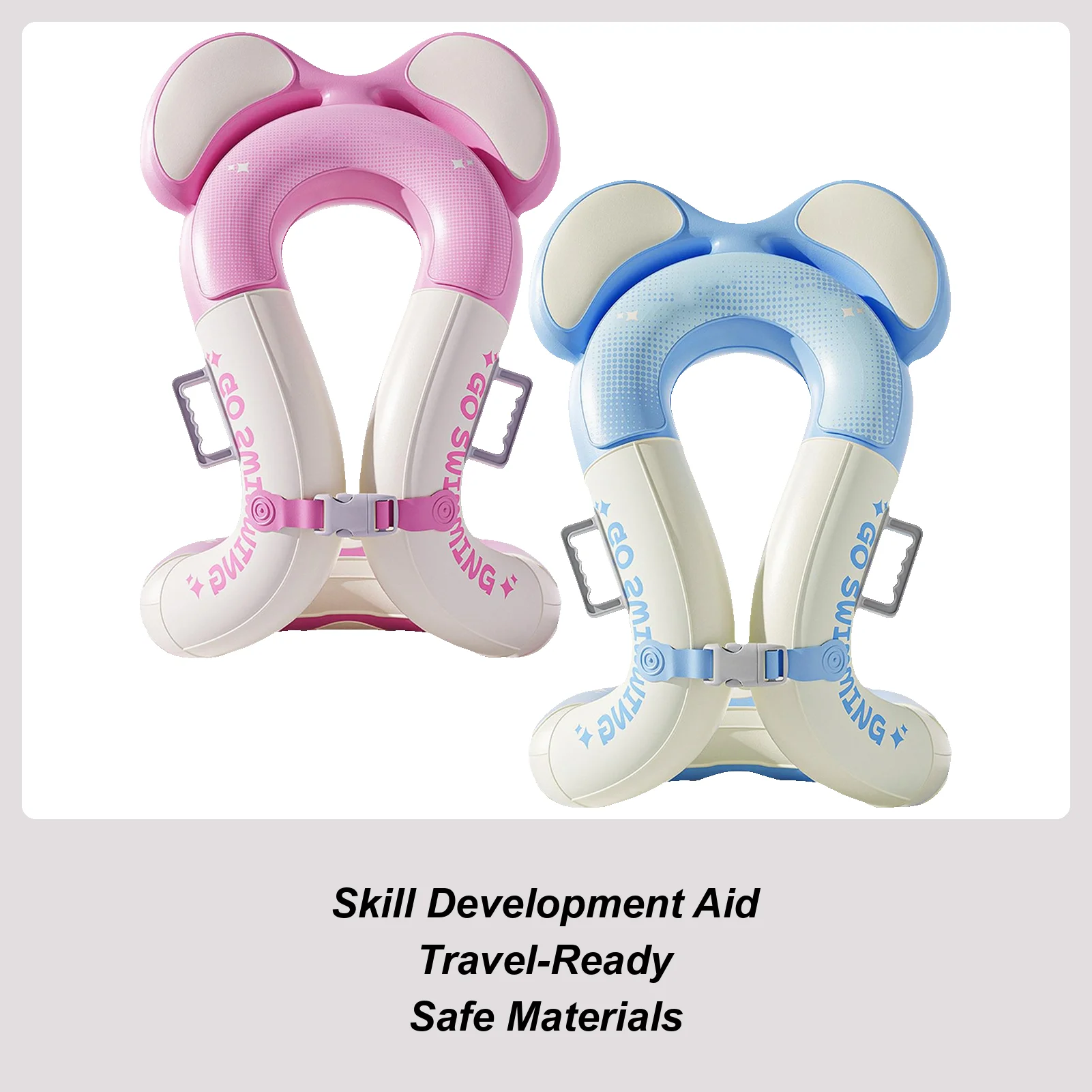 

Inflatable Swim Ring Vest with Double Air Bags and Adjustable Safety Buckle Children Swimming Ring Pool Float Water Play Party