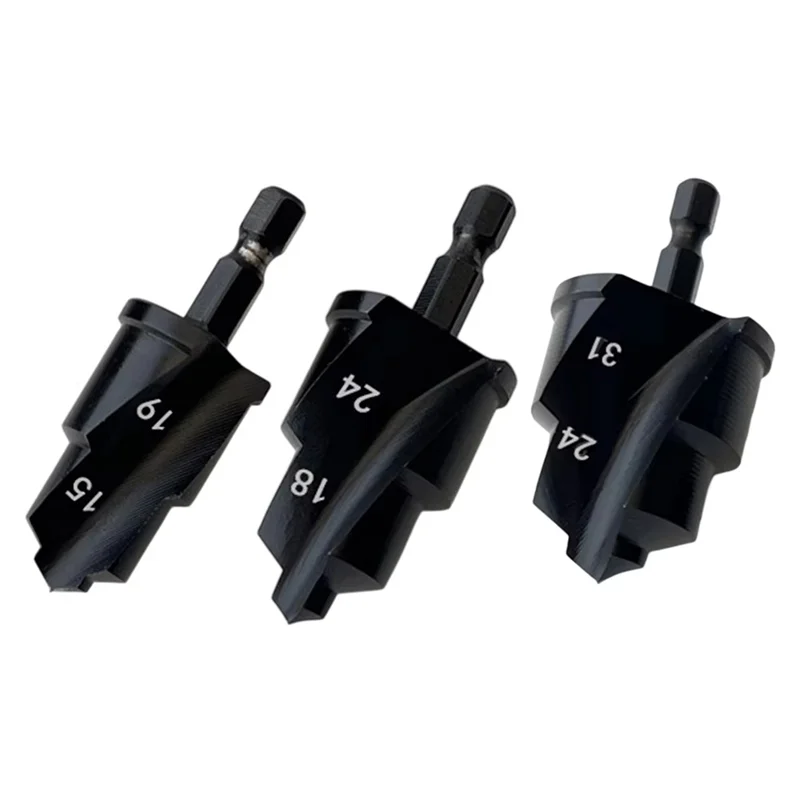 

A43F-3PC PPR Water Pipe Expansion Drill Countersink Bit Plumbing Drilling Tool Hex Shank Hole Opener 20/25/32Mm