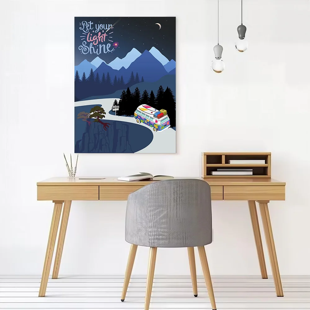 German Car Night Explore Canvas Poster Customizable Pictures Wall Art Canvas Painting for Room Decorating Interior Decoration