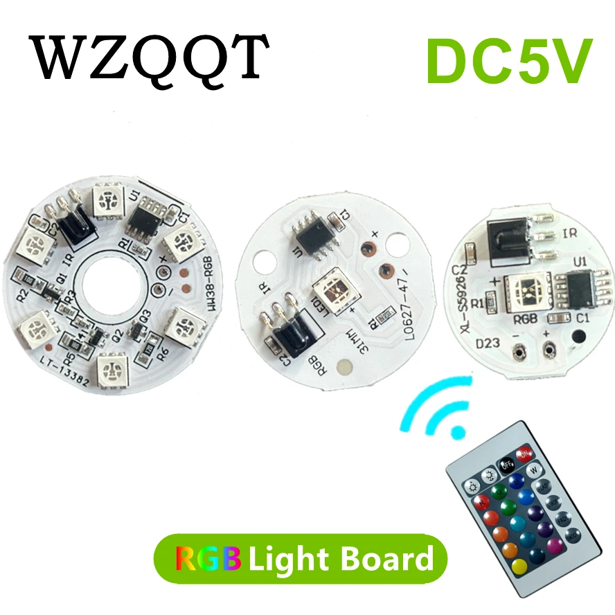 Image of 4 Modi 16 Farben RGB LED-Lichtplatte Kabellose Fernbedienung 6 LEDs 5V RGB-Lampenplatte Farbverlauf Quelle Dekoratives Design