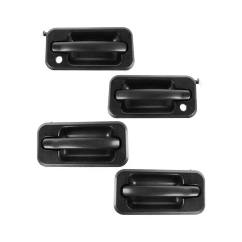 Set of 4 Car Outside Door Handle for Hummer H2 Black Textured 2003-2009 Exterior Door Handle 131609870457 15104792