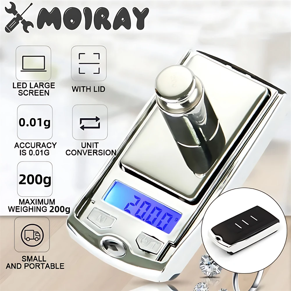 New Mini LCD Electronic Digital Pocket Scale Jewelry Gold Weighting Scale Gram Balance Weight Scales As Car Key Weighing Scales