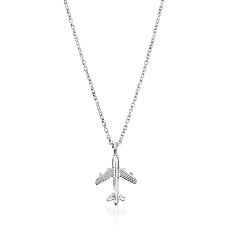 Sweet Cute Aircraft Necklace for Student Chains Personalized Air Plane Pendant Necklaces Jewelry Accessories Friendship Gifts