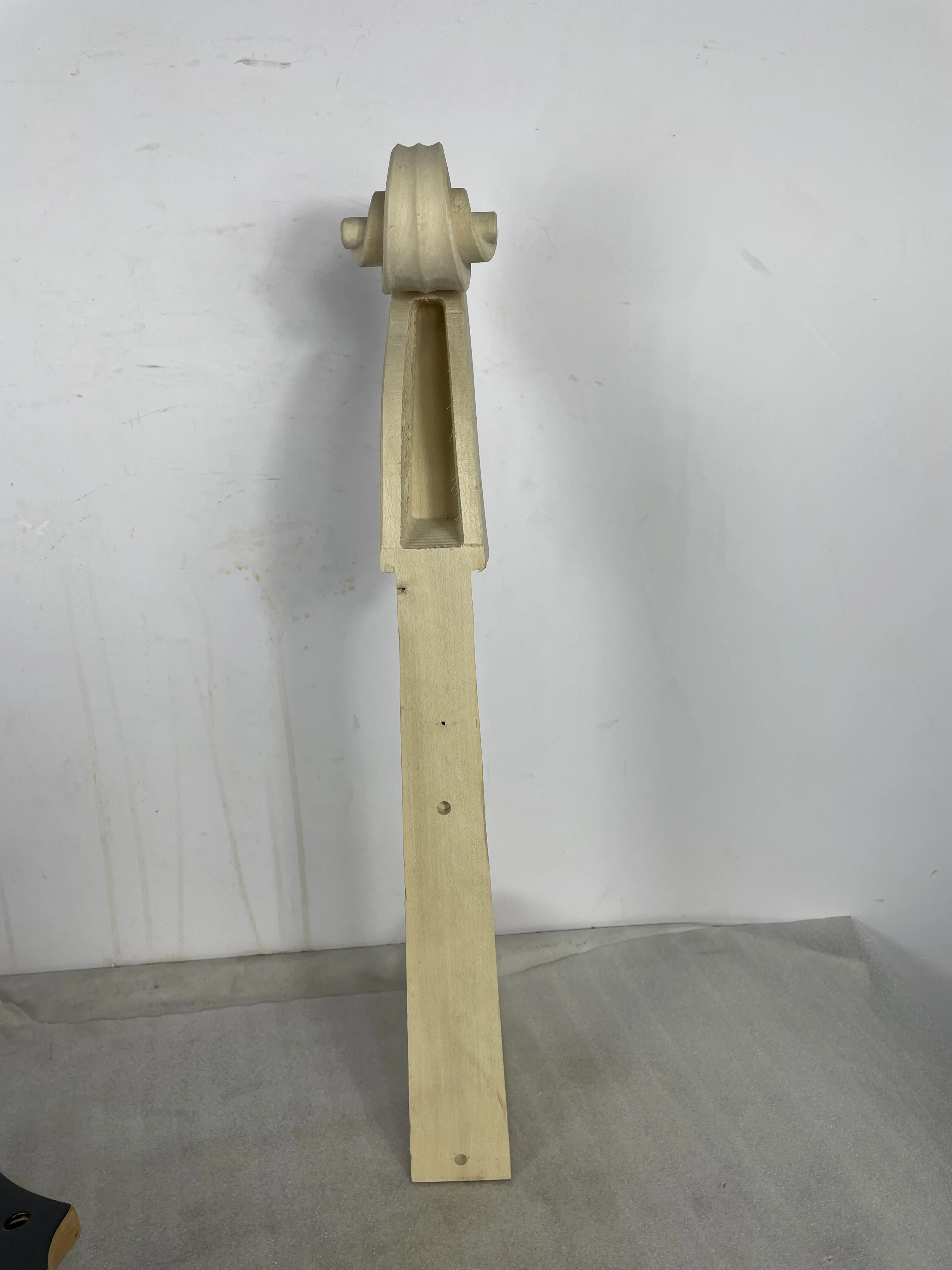 Unfinished Cello Neck Head Scroll Maple, Full Size, Unfinished DIY Parts, Accessories, Blank Cello Handle, High Quality, 4, 4