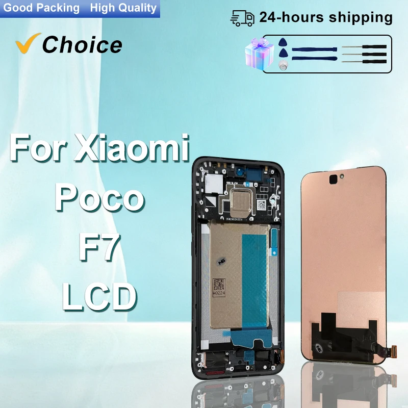 Super 6.83' AMOLED For XIAOMI POCO F7 LCD 25053PC47G 25053PC47I DSuper Display Touch Screen For POCO F7 LCD Digitizer Replace