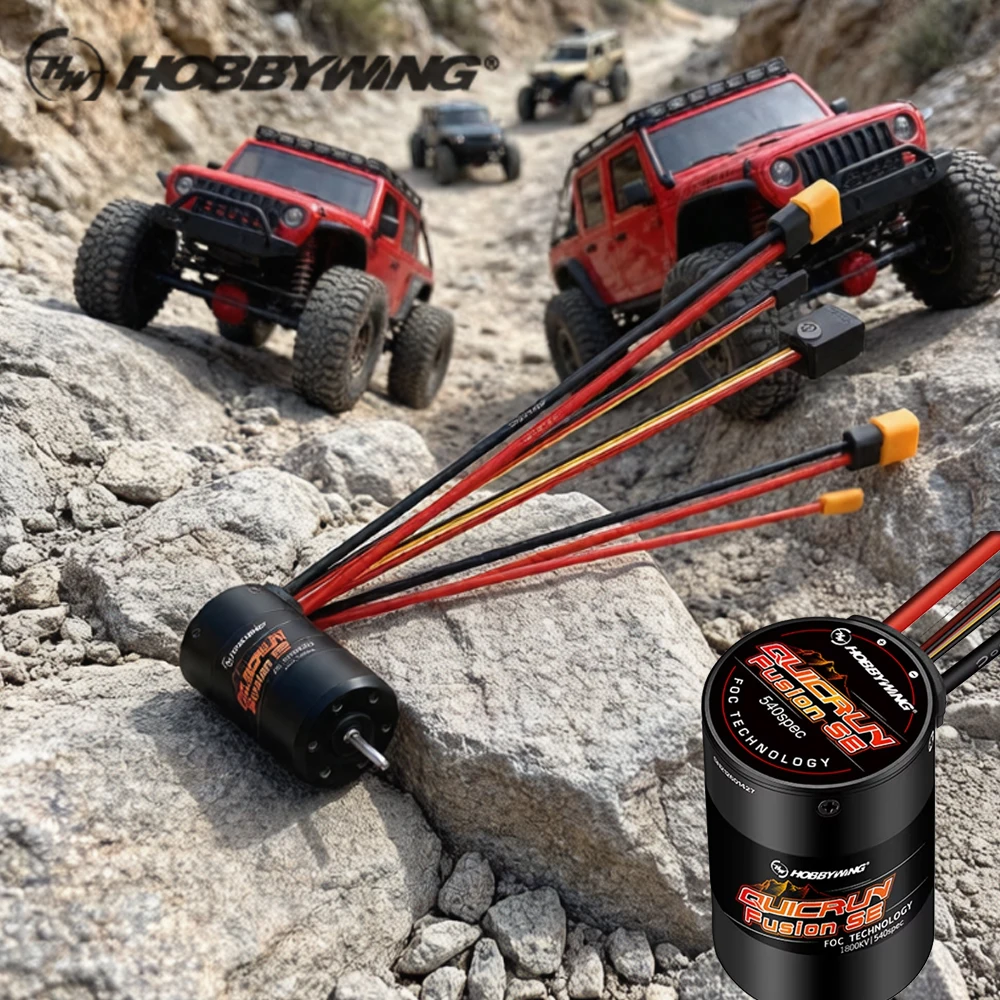 

HobbyWing QuicRun Fusion SE 1800KV/1200KV Waterproof Brushless Sensord Motor Built in 40A ESC 2 in 1 for RC 1/10 RC Climbing Car