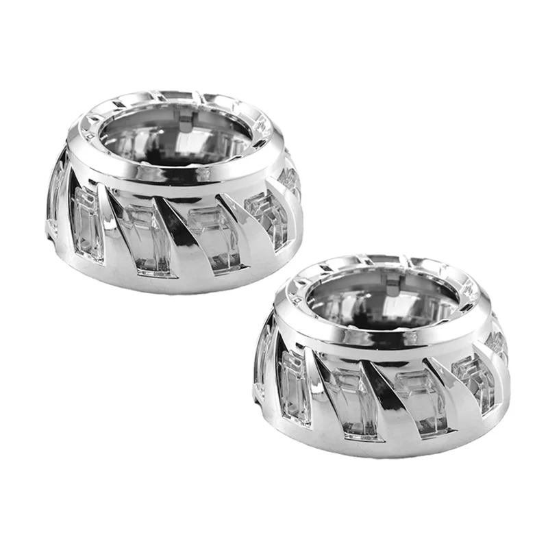 

AA-3-дюймовый спиральный кожух, ксеноновый светодиодный объектив проектора, аксессуар для модификации фар, 2 шт., белый свет, крышка дневного света, встроенная