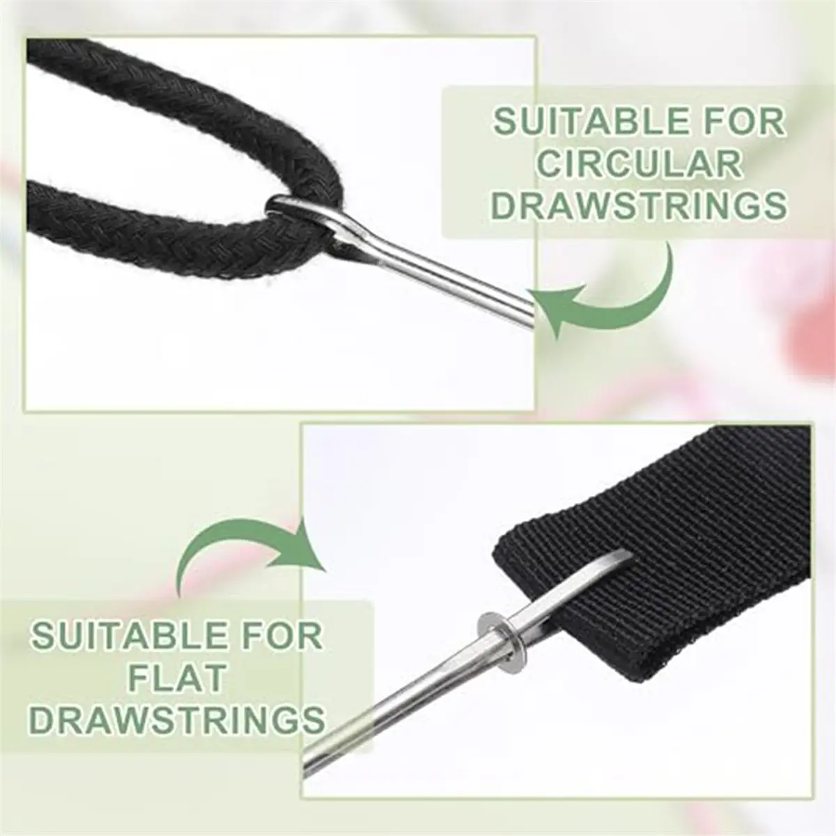 2026 New Two Replacement Drawstrings with Two Easy Threaders, Suitable for Shorts, Jackets, Sweatpants, and Hoodies B