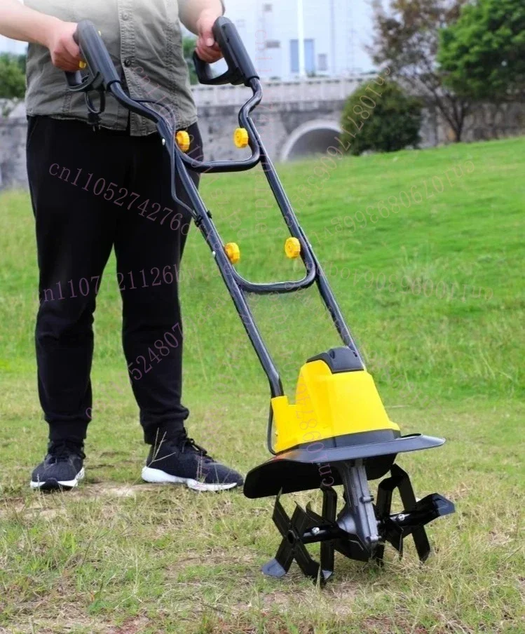 2400W Electric Garden Tiller Cultivator Household Microtiller  Portable Rototiller Soil Loosening and Yard Landscaping